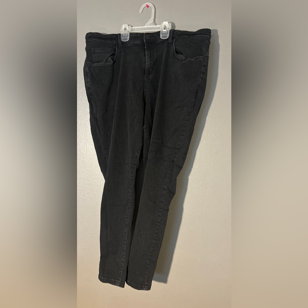 Ava & Viv Women's 20W Black High-Rise Skinny Jeans Plus Size Stretch Denim